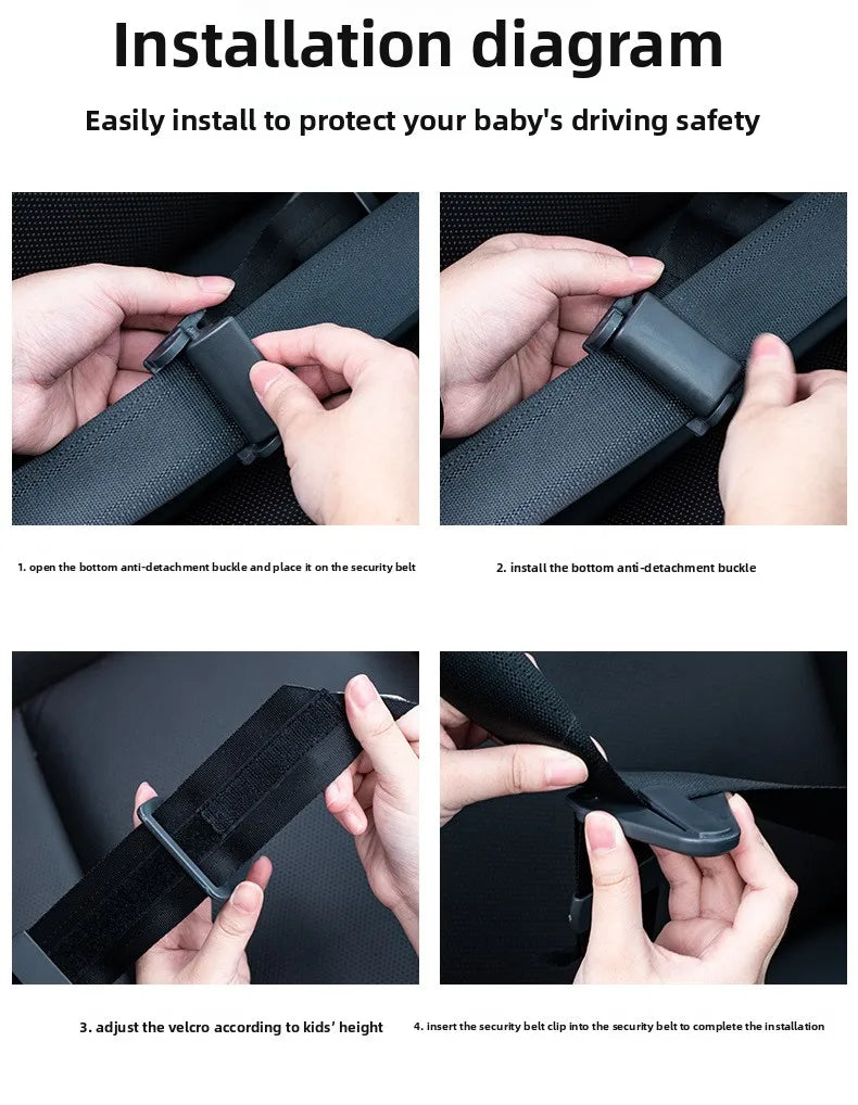 Child Car Seat Belt Adjuster Triangle Anchor Shoulder Protection Limiter Safety Accessory for Vehicle Seats
