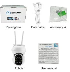 Security Surveillance 8MP Wifi Camera Outdoor Wireless PTZ Camera 4X Digital Zoom Human Tracking Two-Way ACCTV