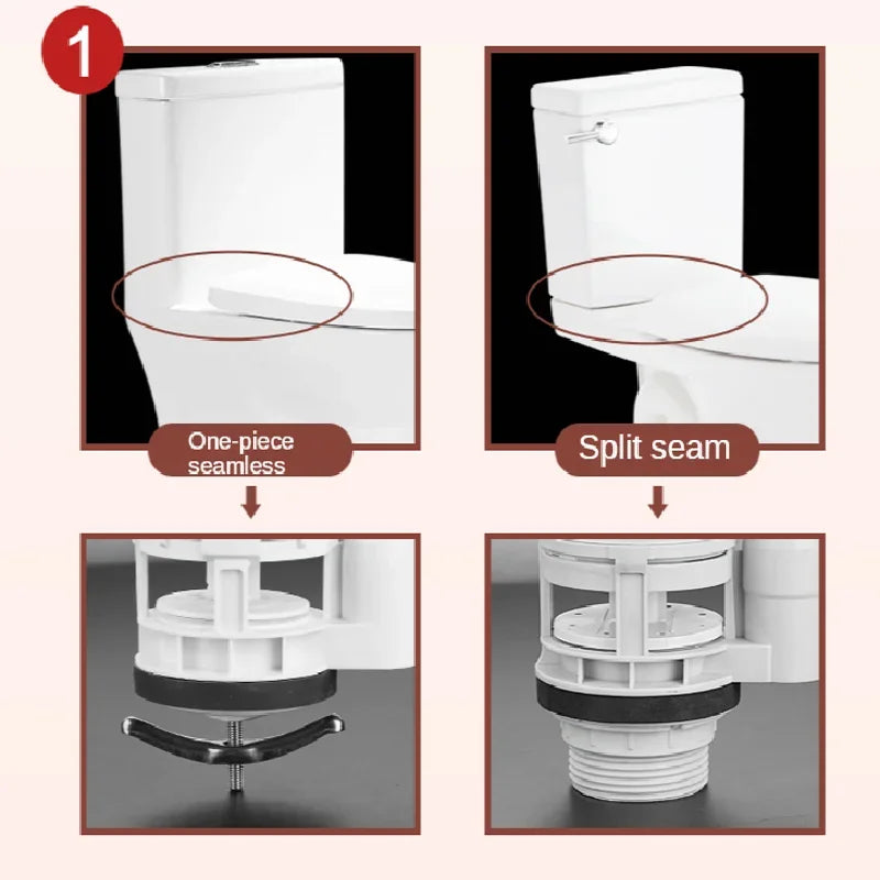 WETIPS Linear Control Toilet Fitting Outlet Valve Water Saving Flush Water Saving Flush Kit Toilet Tank Drain Fittings System