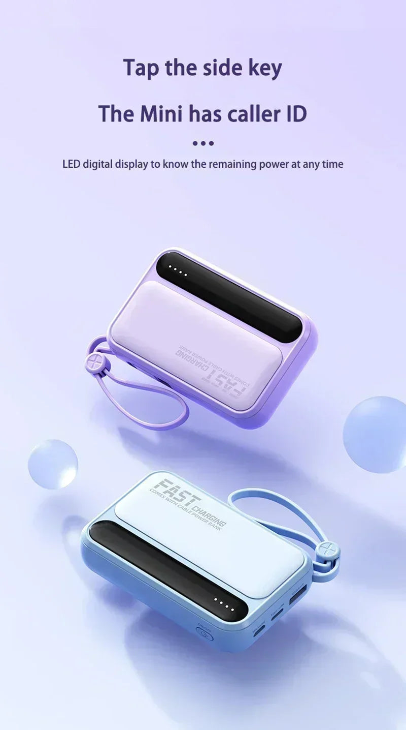 VIVO 500000mAh Power Bank Built in 4 Lines Large Capacity Super Fast Charging Portable External Battery for All Phones 2026 NEW