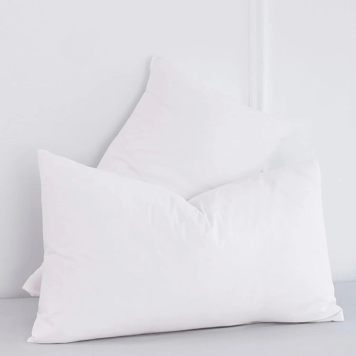 Bedding Standard Pillowcases Pack of 1 100% Washed Cotton Linen Like Textured Breathable Durable Soft Solid White No inserts