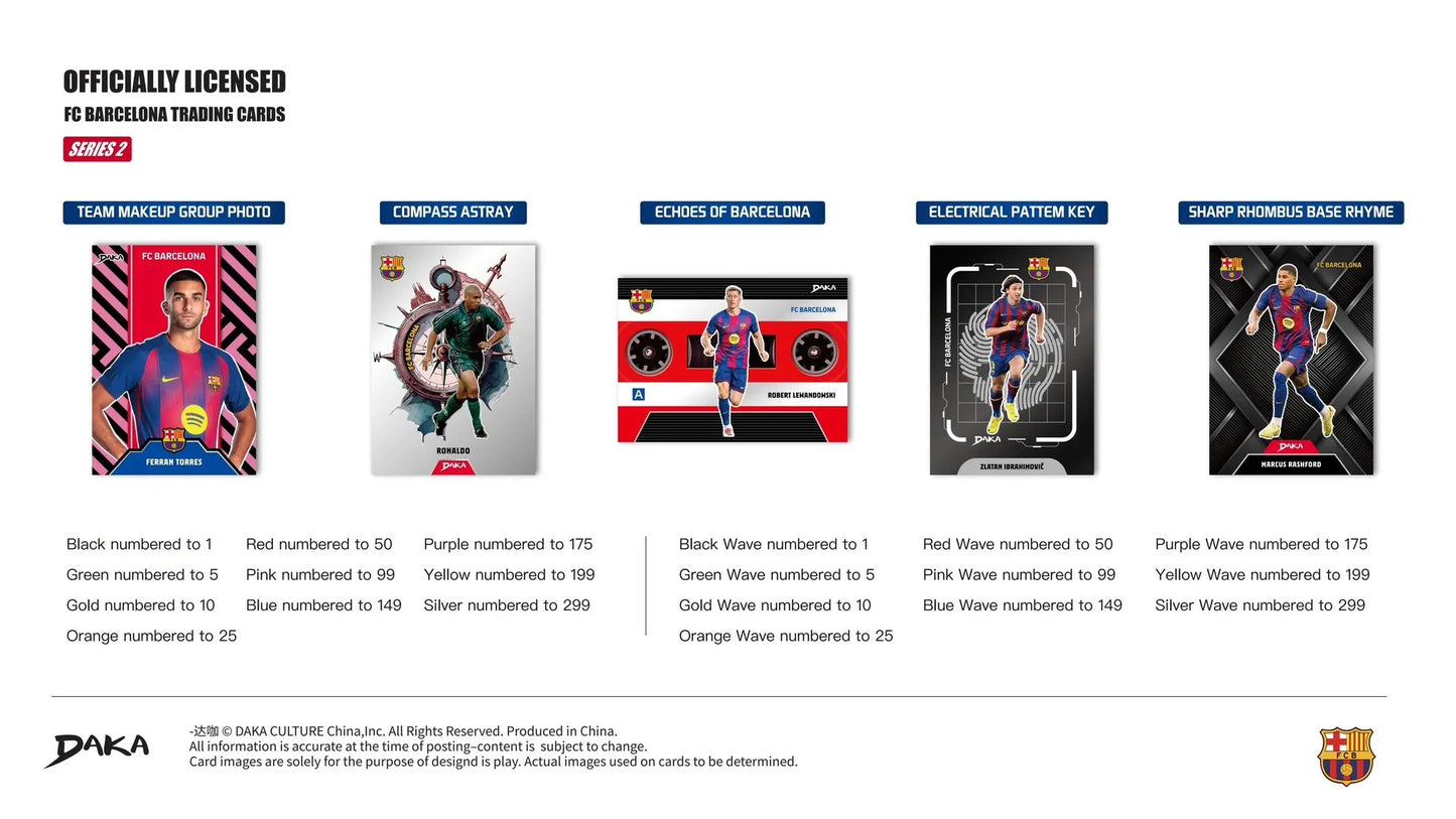 Genuine Daka 2025-26 Top Audience Series Internazionale Milano Real Madrid Barcelona Collection Card Football Club Official Box