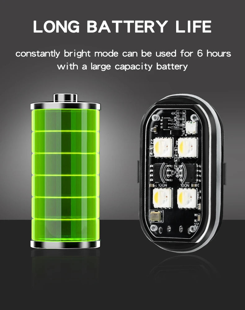 RGB Led Car Strobe Lights Motorcycle LED Flash Position Wireless Light Aircraft Airplane Helicopter Warning Lights Accessories