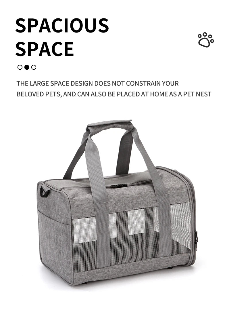 Pet Carrier Soft Travel Bag for Cats And Dogs Breathable Honeycomb Board Detachable Veterinary Cat Car Bag Support Board