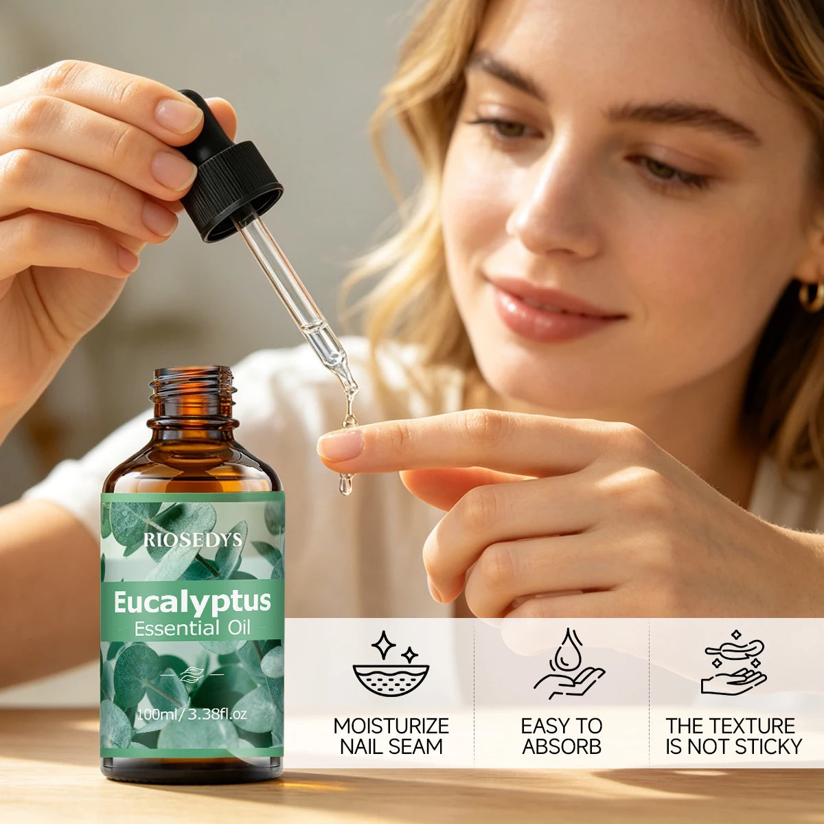 EUCALYPTUS ESSENTIAL OIL is moisturizing and nourishing massage oil suitable for skincare, fragrance, massage,  all skin types.