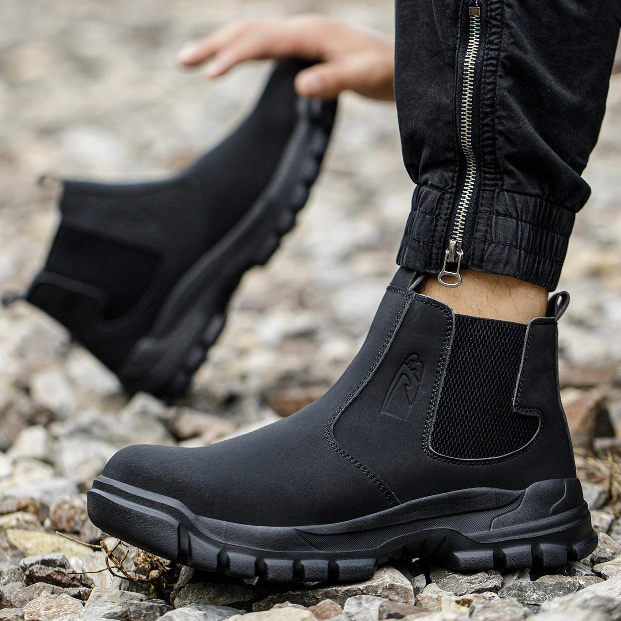 Water Proof Safety Work Shoes For Men Steel Head Leather Boots Male Footwear Indestructible Construction Work Shoes Brown