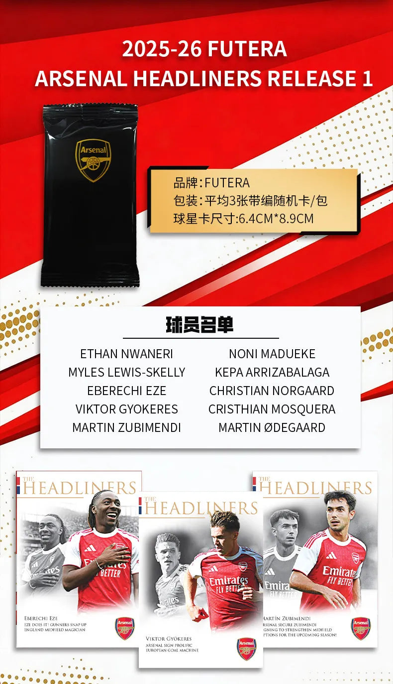 Genuine Futera 2025-26 Headliners Release 1 Soccer Trading Cards Official Licensed Collectible Football Cards Premium Gift Fans