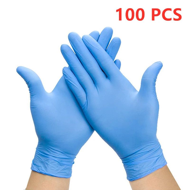 50/100PCS Disposable Nitrile Gloves Black Kitchen Gloves for Household Cleaning Dishwashing Gardening Work Beauty Tattoo Gloves