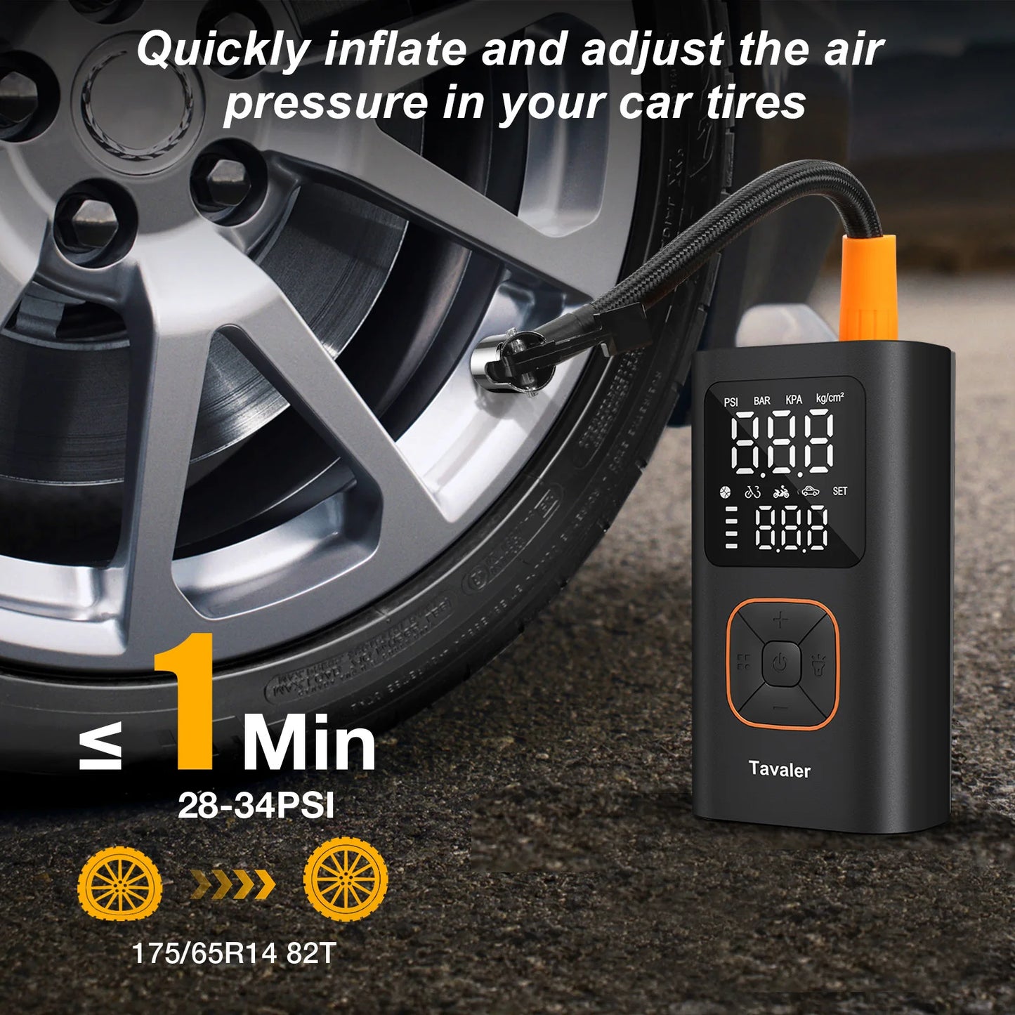 150psi Bicycle Pump Portable Wireless Digital Inflator with Schrader Presta Valve For Car Motorcycle Ball MTB Bike Accessories