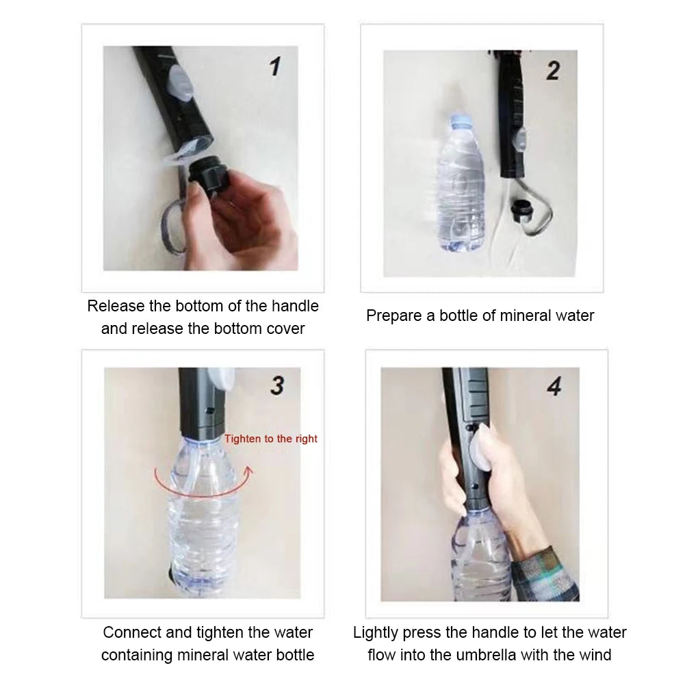 Portable Cooling Umbrellas With Fan Sprayers UV Protection Waterproof Multi-Function High-density Umbrellas For Beach Outdoor
