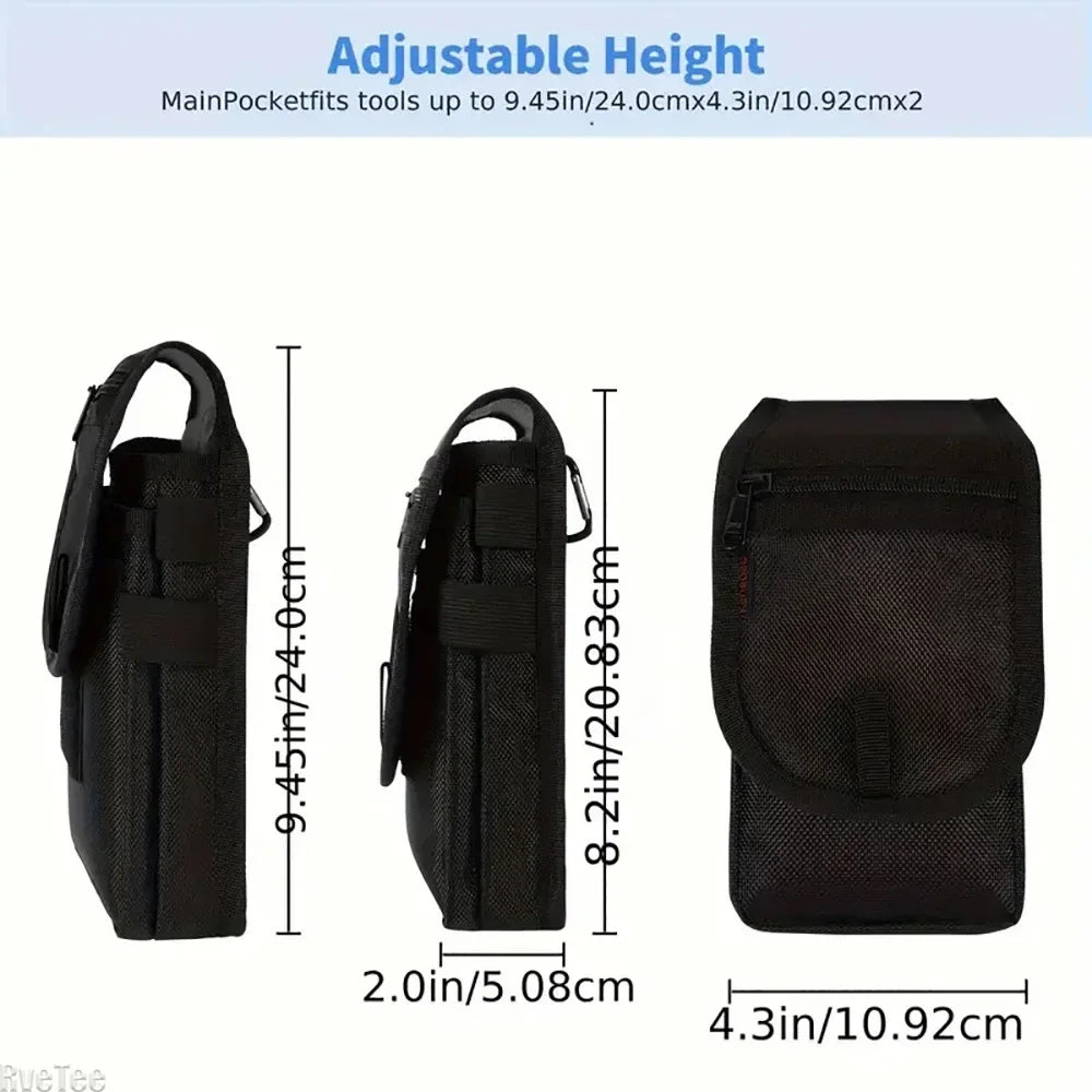 Tactical EDC Pouch Belt Holster - Multitool Organizer for Electricians Compact Tool Sleeve Tool Pouch Fits Phone Knife & Gear