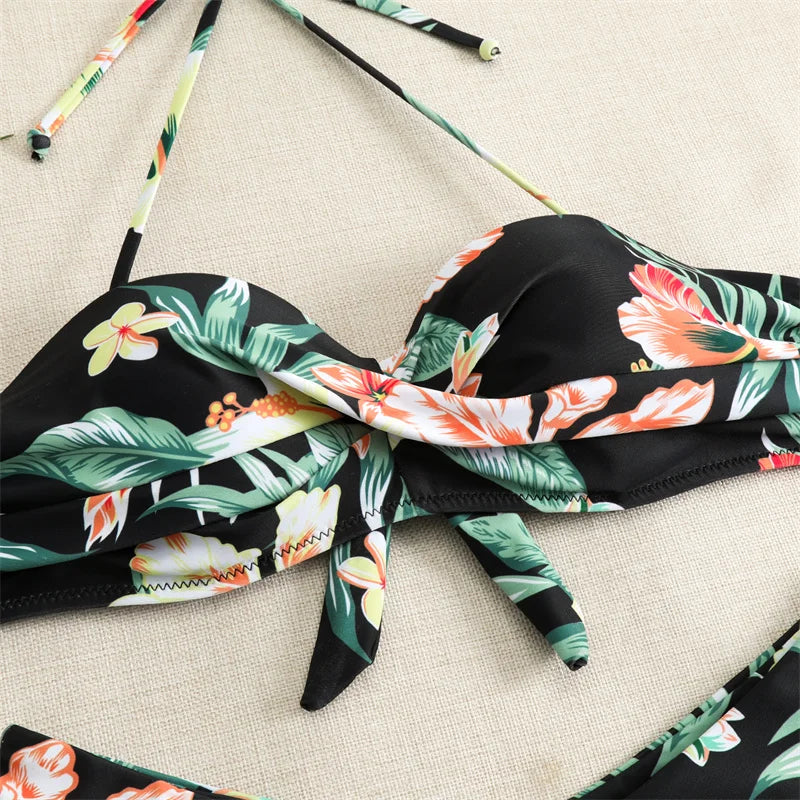 Bikini Swimsuit Women Swimwear 2026 New Solid Push Up Bikinis Set High Waist Thong Bathing Suit Two Pieces Swimming Suits Female