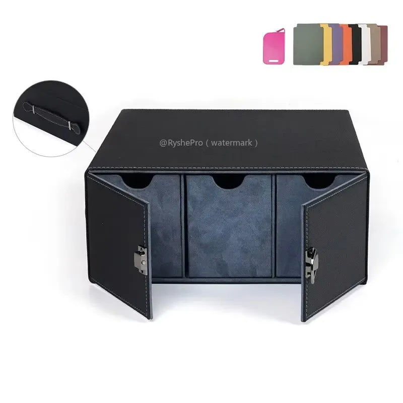 Storage Box For 1800+ Trading Cards PU Leather Commander Card Deck Case Magnetic Closure Card Holder Fits for Magic Game Cards