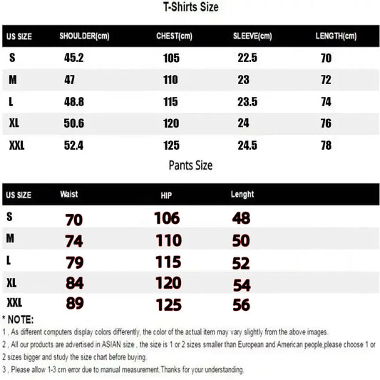 2026 Summer New Men's Fashion Outdoor Sports Set Printed Short Sleeve T-shirt+Shorts Loose Home Leisure Two Piece Set