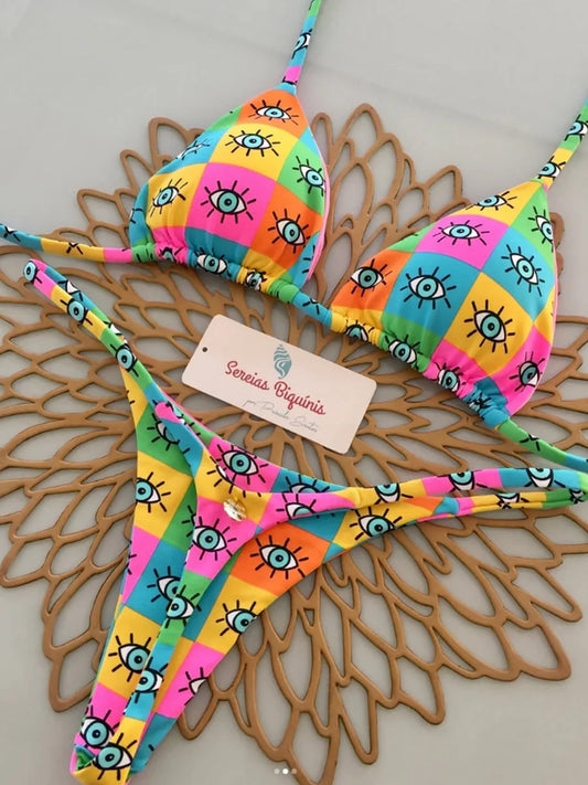 Push Up Bikini 2026 Sexy Women Swimsuit Female Swimwear Micro Bikini Set Bandeau Swimming Suit Beachwear Print Brazilian Biquini