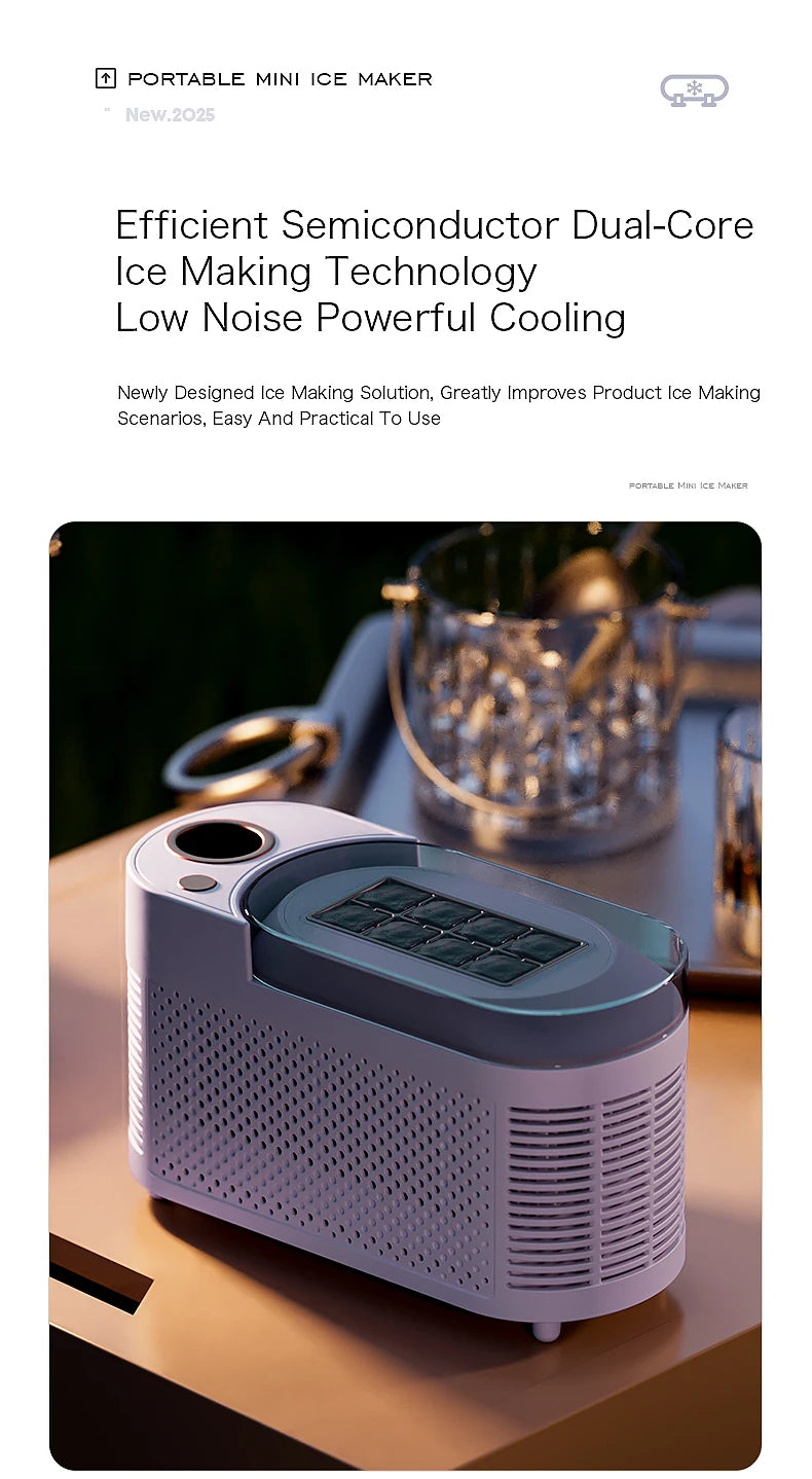 Small Ice Maker Mini Convenient Home Dormitory Office Camping Portable Ice Automatic Ice Making Box ice machine 110V/220V
