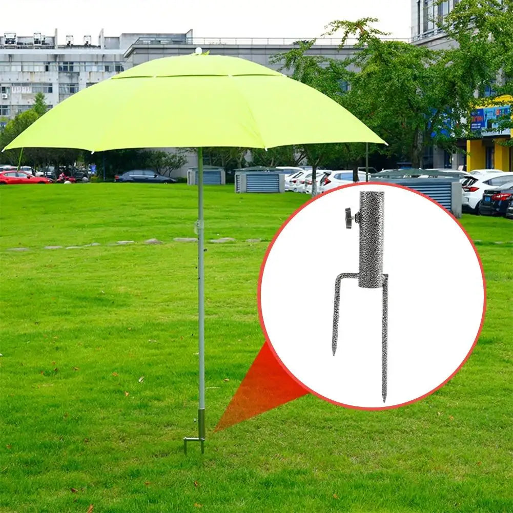 Black Diamond Sun Umbrella Inserted Beach Fishing Gear Yard Umbrella Base Two Feet Nailed for Sitting