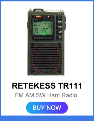 RETEKESS V115 Radio FM AM SW Portable Radios Rechargeable  Radio Batteries multiple bands  USB Recorder Speaker for Elders TX32