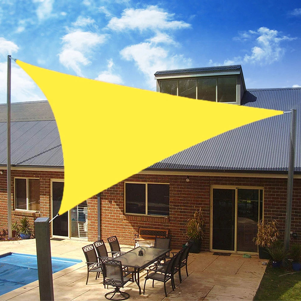 5x5x5/2x2x2M Waterproof Sun Shelter Triangle Sunshade Protection Outdoor Canopy Garden Patio Pool Shade Sail Awning Shade Cloth