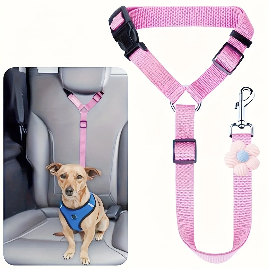 Pet Collars Car Pet Retractable Leash Dog Cat Safety Rope Adjustable Traction Rope Fixed on Car Headrest Travel Outdoor Walking