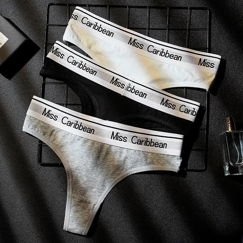 Comfort Sex Sports Women's Panties Sexy Letters Thongs Cotton Underwear Hot Sale G-Strings Sexy Lingerie Tanga  женские трусы