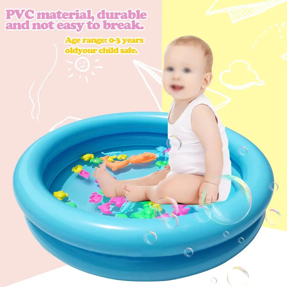PVC Garden Paddling Pool for 0-3Y Summer Baby Inflatable Swimming Pool Round Basin Kids Outdoors Sport Water Toys