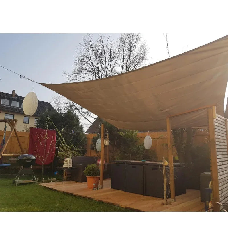 2.5x2.5M Square Shade Sail 300D Waterproof Polyester For Garden Terrace Canopy Swimming Pool Sun Shade Canvas Camping Awning