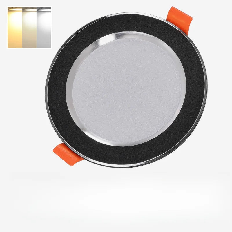 Dimmable LED Downlight Tri-tone light 110/220V Spot 5W 7W 9W 12W 15W Recessed in LED Ceiling Downlight Light Warm white Lamp