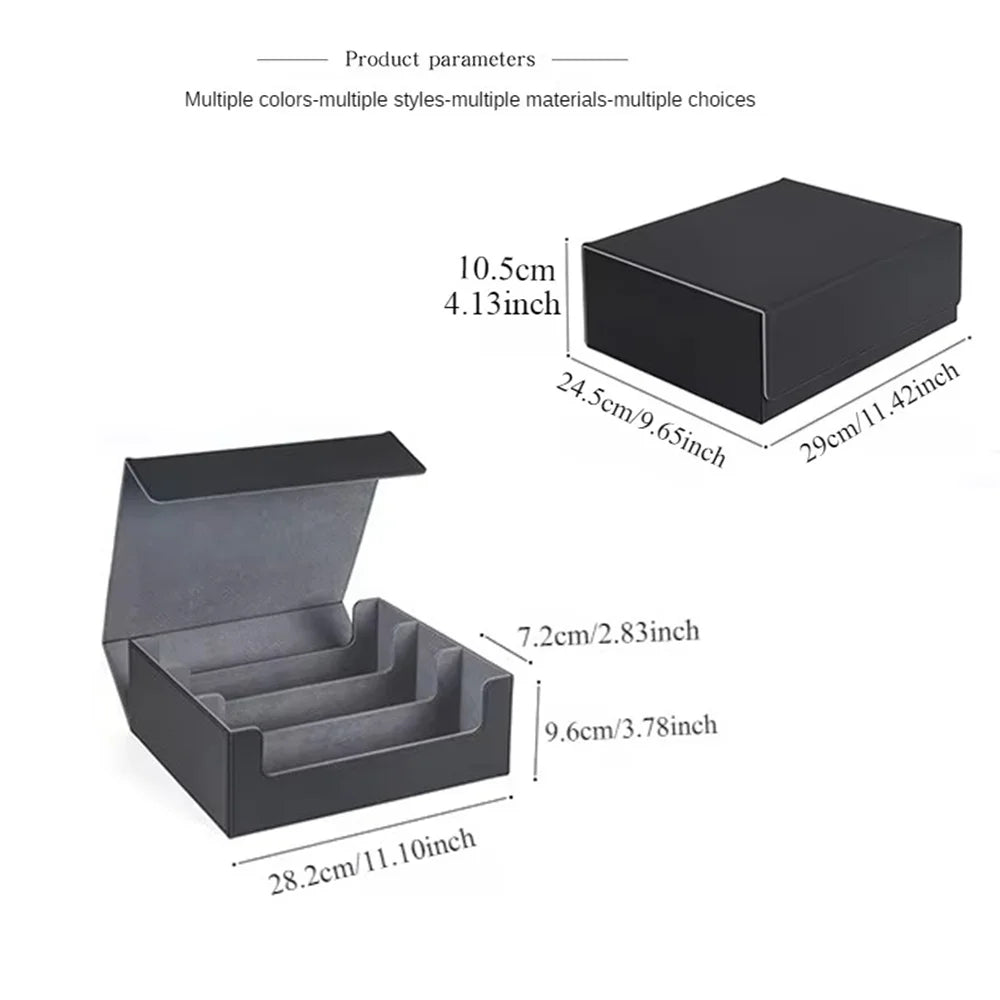 Storage Box For 1800+ Trading Cards PU Leather Commander Card Deck Case Magnetic Closure Card Holder Fits for Magic Game Cards