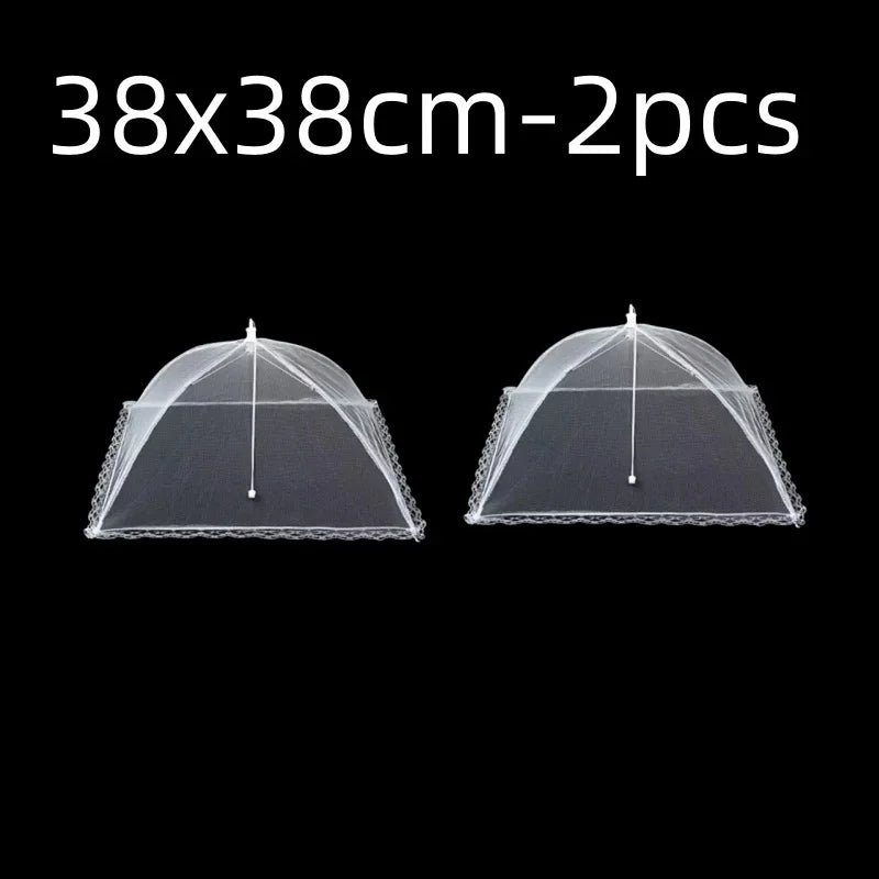 Kitchen Food Cover Foldable Anti Fly Mosquito Mesh Cover Picnic Dinner Table Umbrella Style Tent Cover Kitchen Gadgets