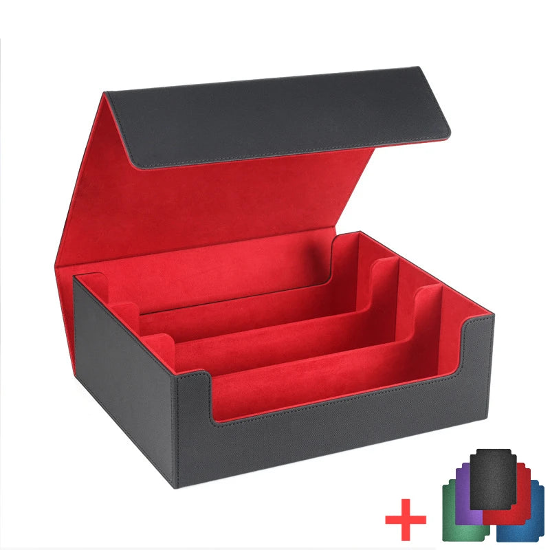 Storage Box For 1800+ Trading Cards PU Leather Commander Card Deck Case Magnetic Closure Card Holder Fits for Magic Game Cards