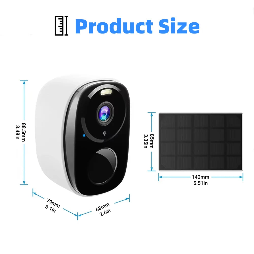 4G Security Cameras Wireless Outdoor 2K Rechargeable Battery Camera Home Surveillance No WiFi Needed PIR IP65 Work With O-kam Pr