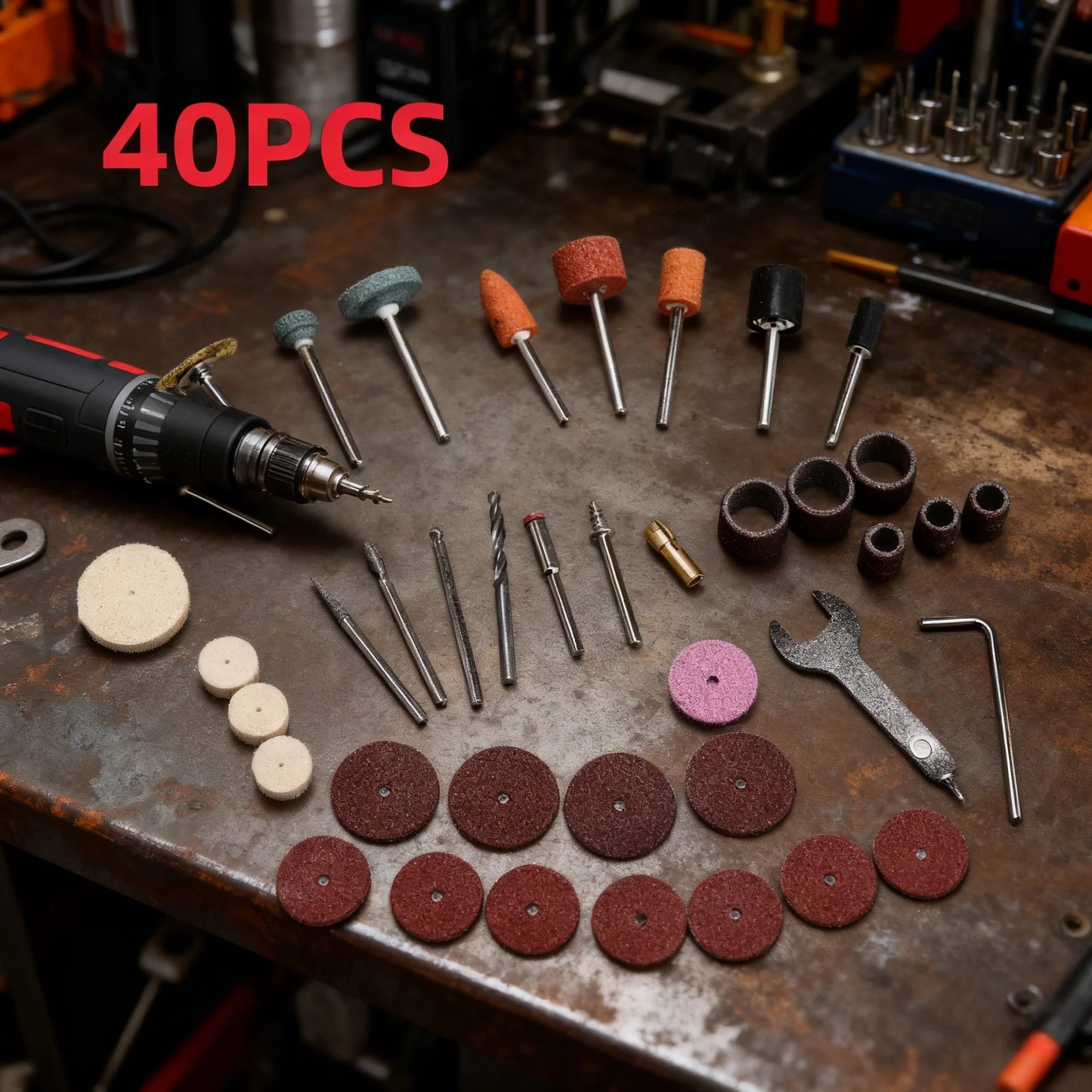 40pcs Mini Electric Drill Multi Rotary Tool Accessories Grinding Polishing Kits Grinder Head For Sanding Grinding Polishing