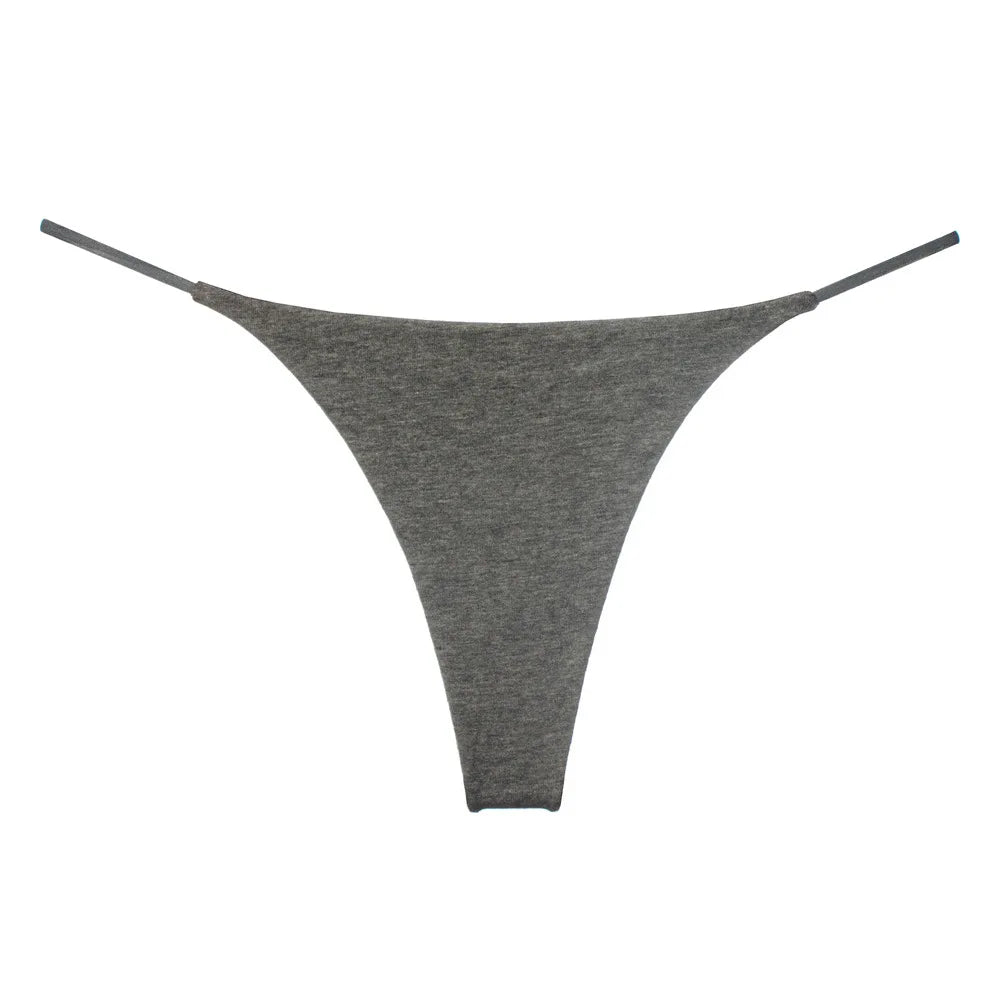 Sexy thong low waist lingerie for women underwear thin belt double layer bikini cotton  panties lenceria femenina tangas mujer