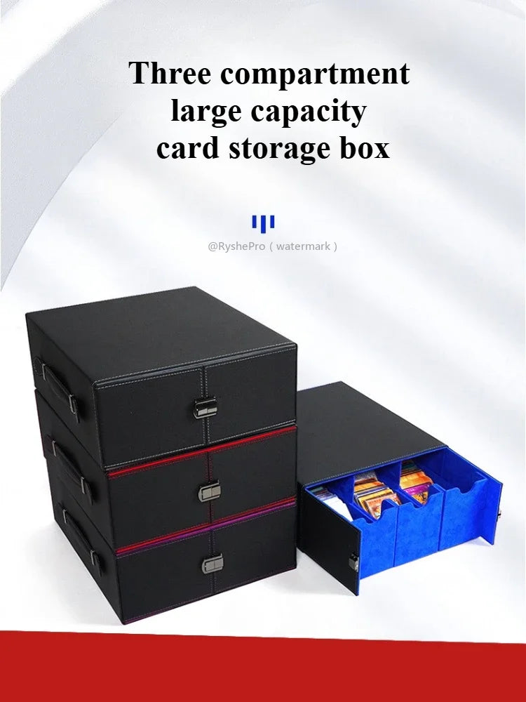 Storage Box For 1800+ Trading Cards PU Leather Commander Card Deck Case Magnetic Closure Card Holder Fits for Magic Game Cards