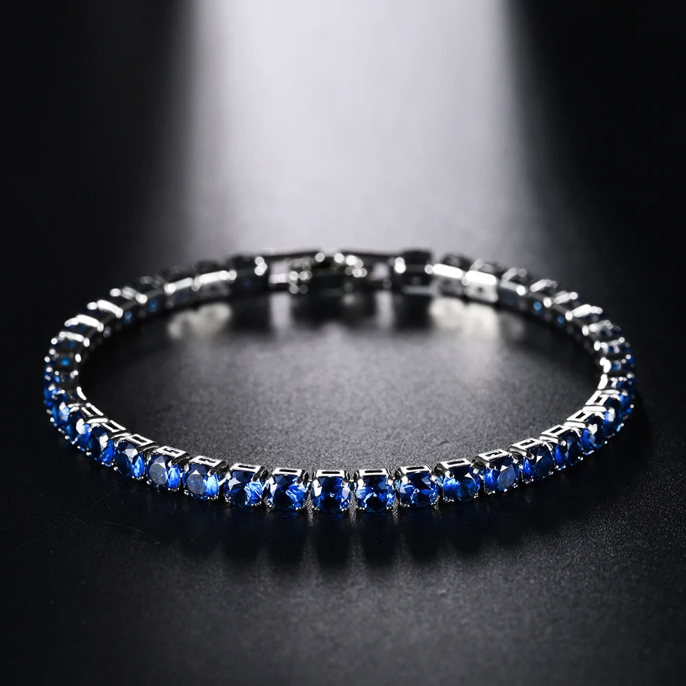 4mm Micro-inlaid Zircon Tennis Bracelet for Women 2025 New Men Bracelet Homme Jewelry Accessories Wholesale