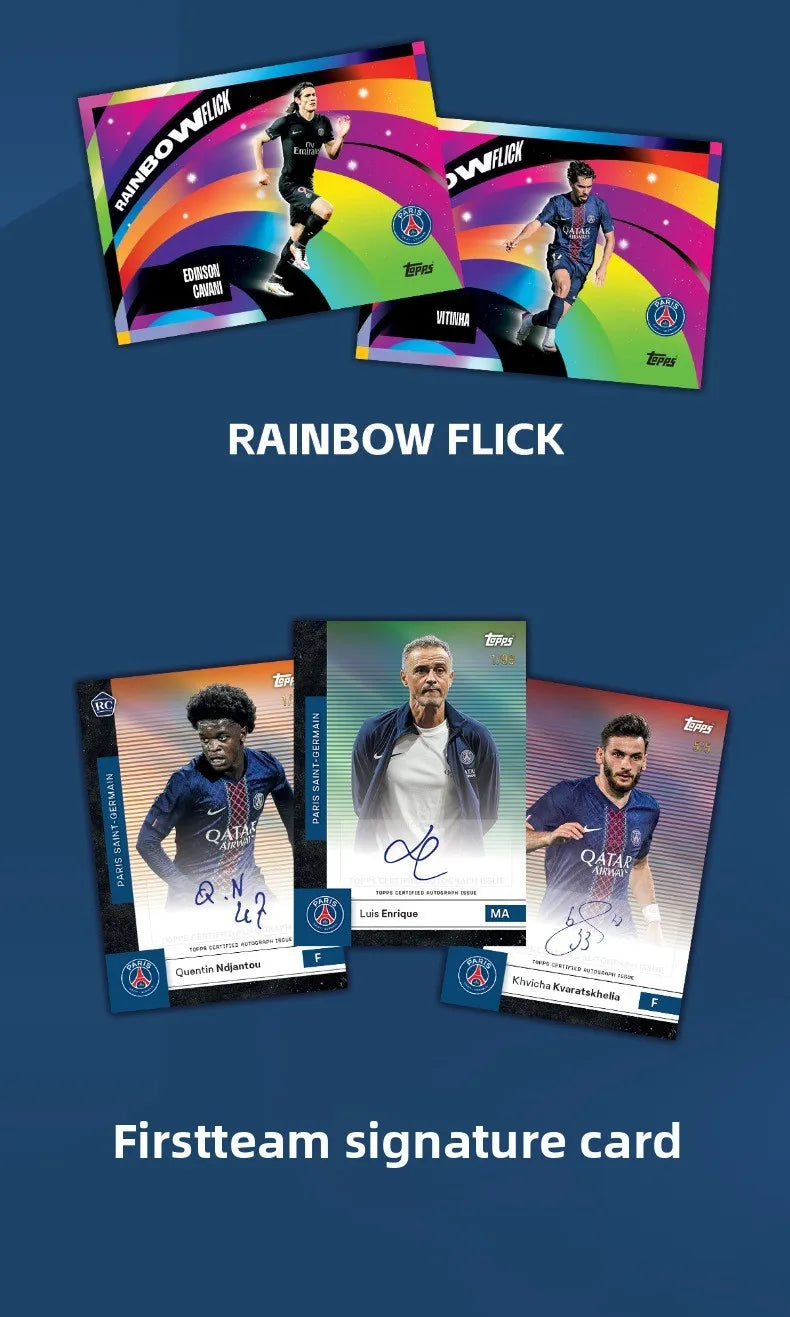 2025/26 Topps Genuine Soccer Trading Cards Man Utd PSG Juventus Chelsea Bayern Man City Barca Rare Auto Parallel Collectibles