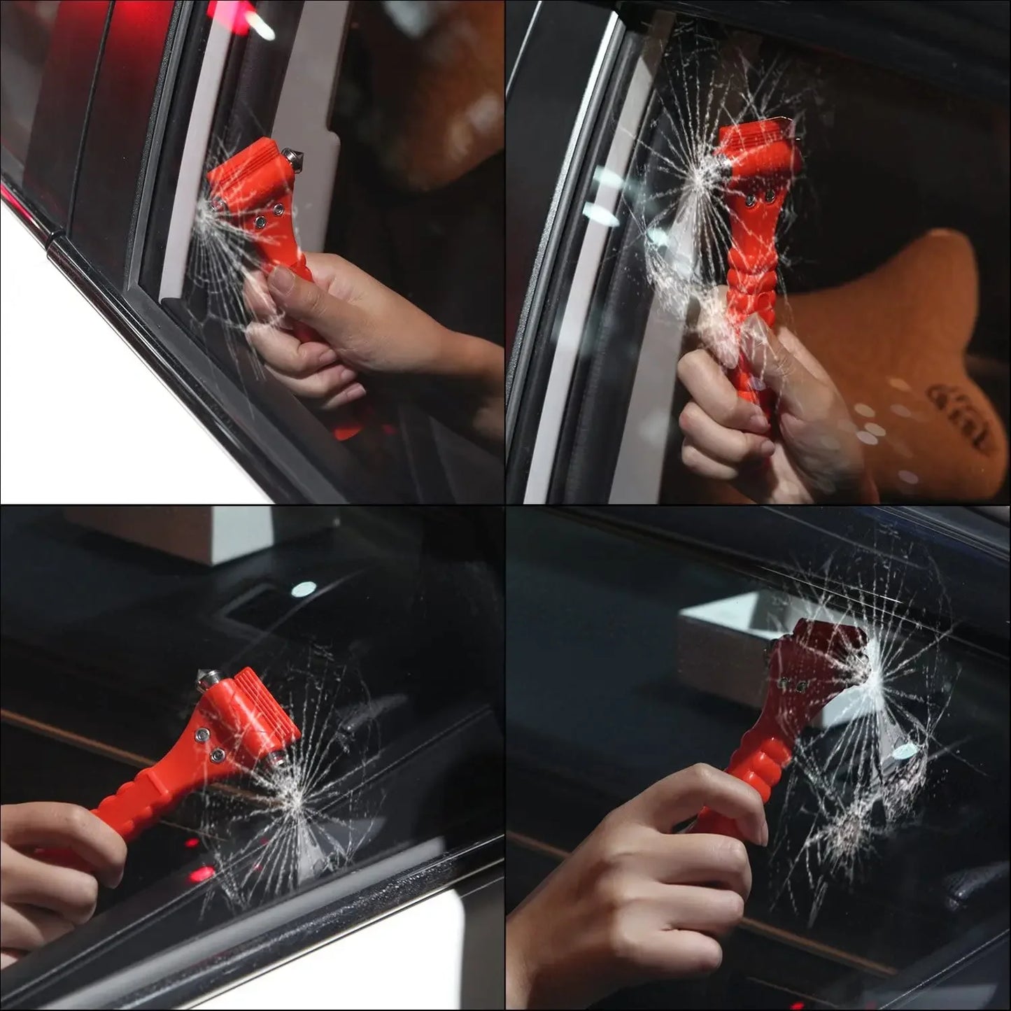 Vehicle Safety Hammer 1/2/4pcs  Emergency Break Window Glass Easy Use For Car Window  Survival Life Rescue Tools Escape Tools