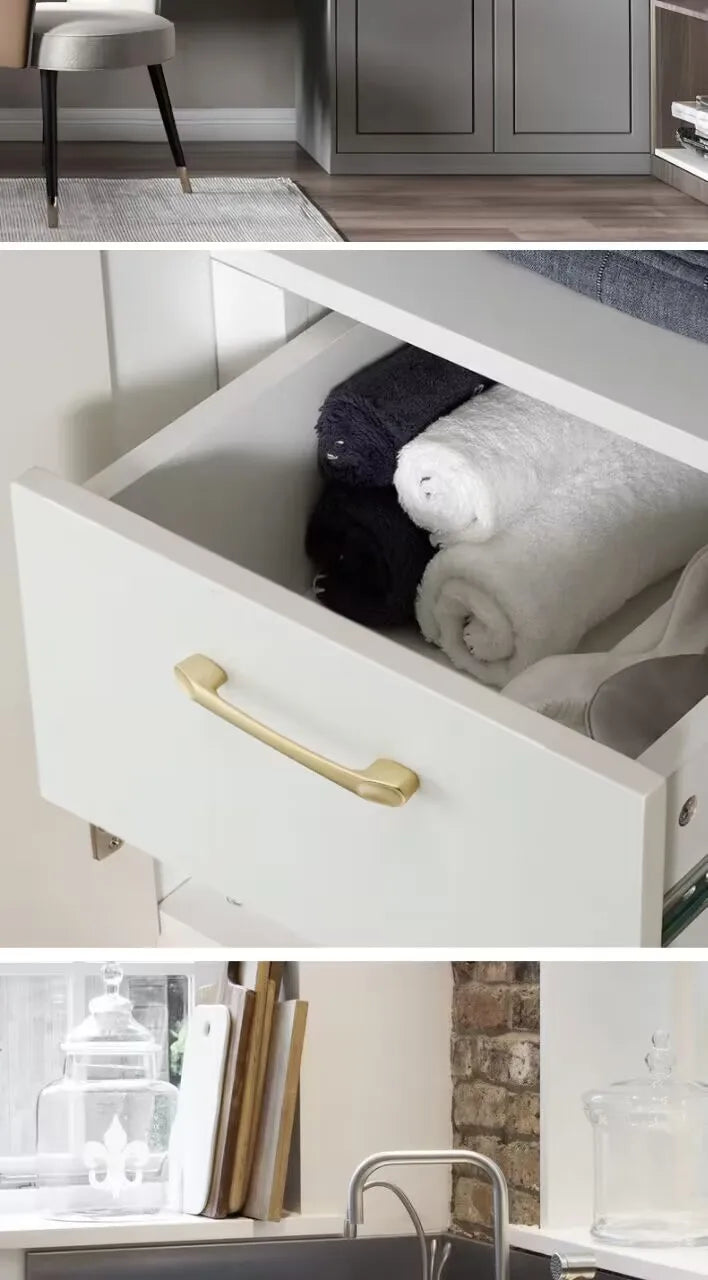 Handles Drawer Cabinet Furniture Kitchen Handles for Cabinet Knob Door Drawer Furniture Kitchen Knob Golden Simplicity Hardware