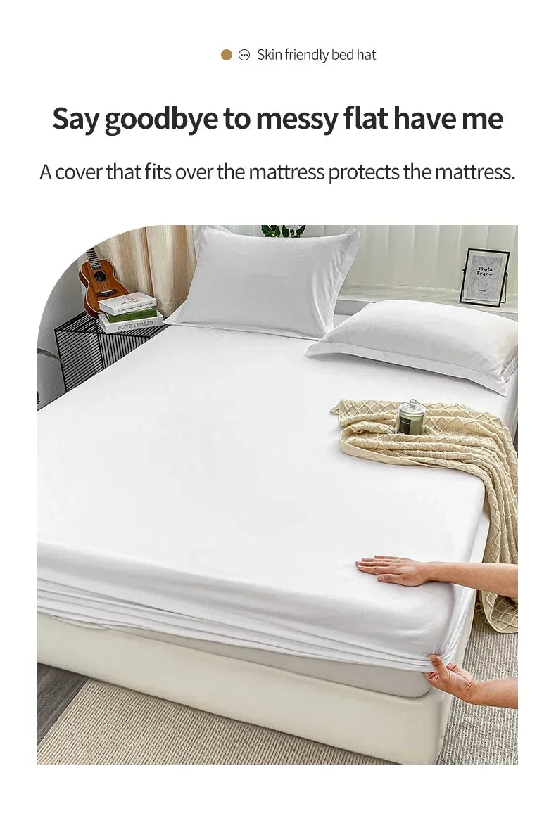 Premium Solid Color Brushed Fitted Sheet,Ultra-Soft Sateen Weave for Cozy Nights - Hypoallergenic and Easy Care Bedding