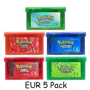 USA/EUR/ESP/ITA/NOE/FRA Pokemon Series Video Game Cartridge Pokemon Emerald FireRed LeafGreen Ruby Sapphire for GBA