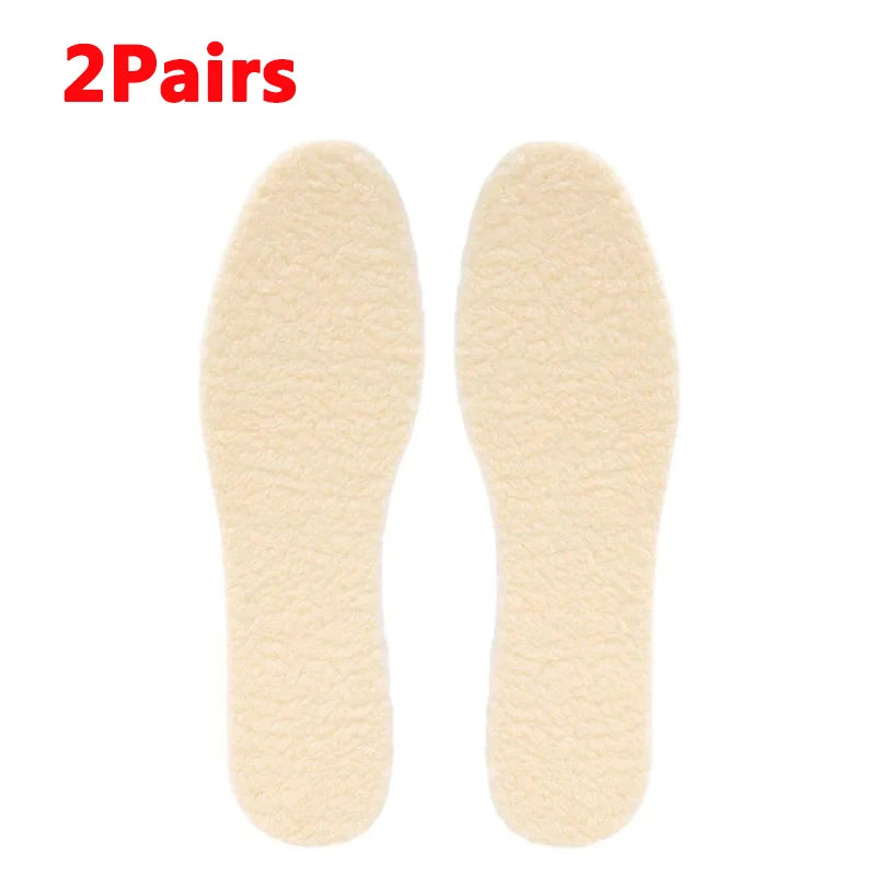 Natural Insoles Men Women Winter Keep Warm Insole Soft Thicken Shoepad Shoes Insert Thermal Shoe Pads