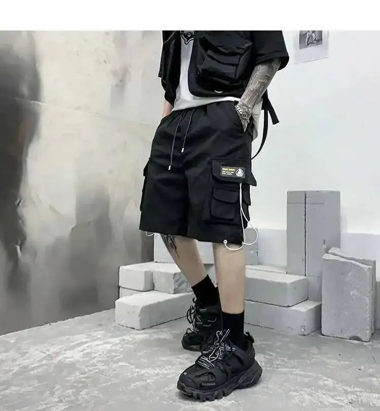 HKSH Summer Men's Workwear Shorts Trendy Brand Ins High Street Loose Outerwear Knee-length Pants Trendy Straight Pockets HK0673