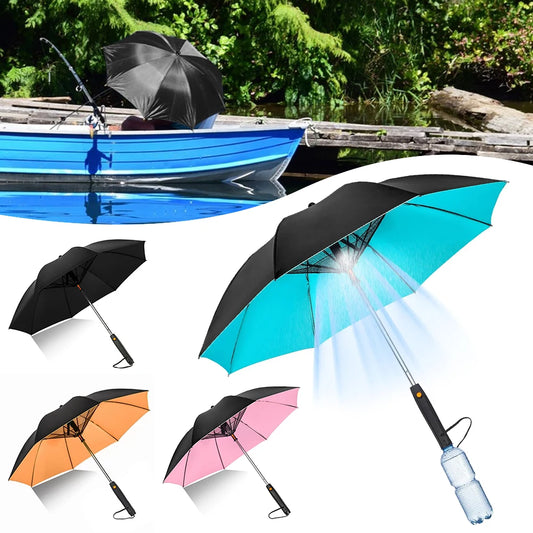 Portable Cooling Umbrellas With Fan Sprayers UV Protection Waterproof Multi-Function High-density Umbrellas For Beach Outdoor