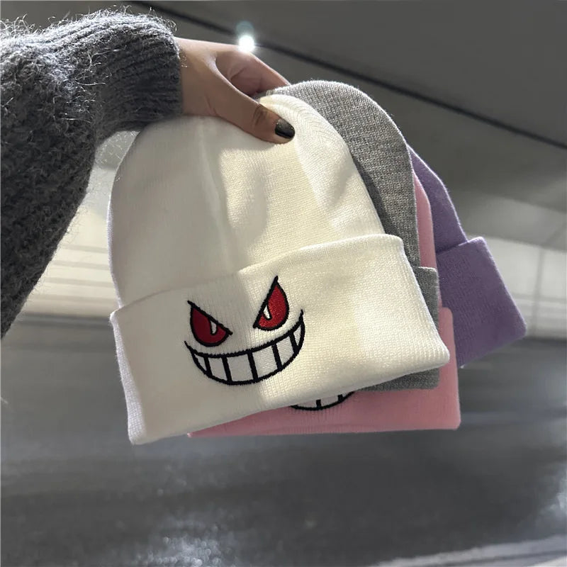 Anime Cap Unisex Daily Hat Adult Kids Cartoon Embroidered Knitted Hat Halloween Cosplay Prop Christmas Gift