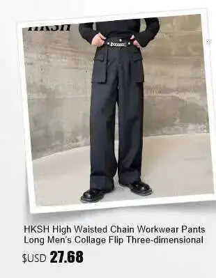 HKSH Summer Men's Workwear Shorts Trendy Brand Ins High Street Loose Outerwear Knee-length Pants Trendy Straight Pockets HK0673