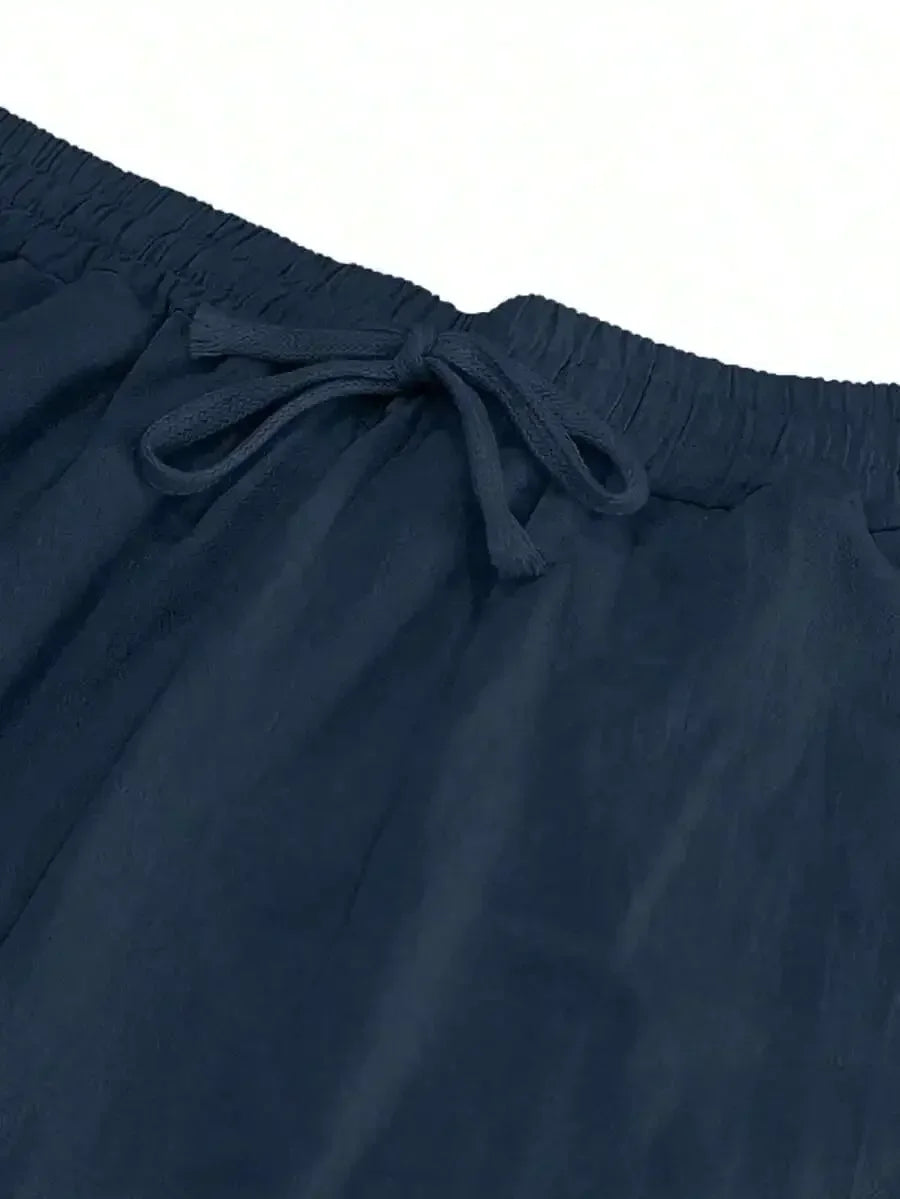 Men's Linen Wide Leg Casual Pants Are Loose Fitting, Breathable And Comfortable, Suitable For All Seasons And Versatile