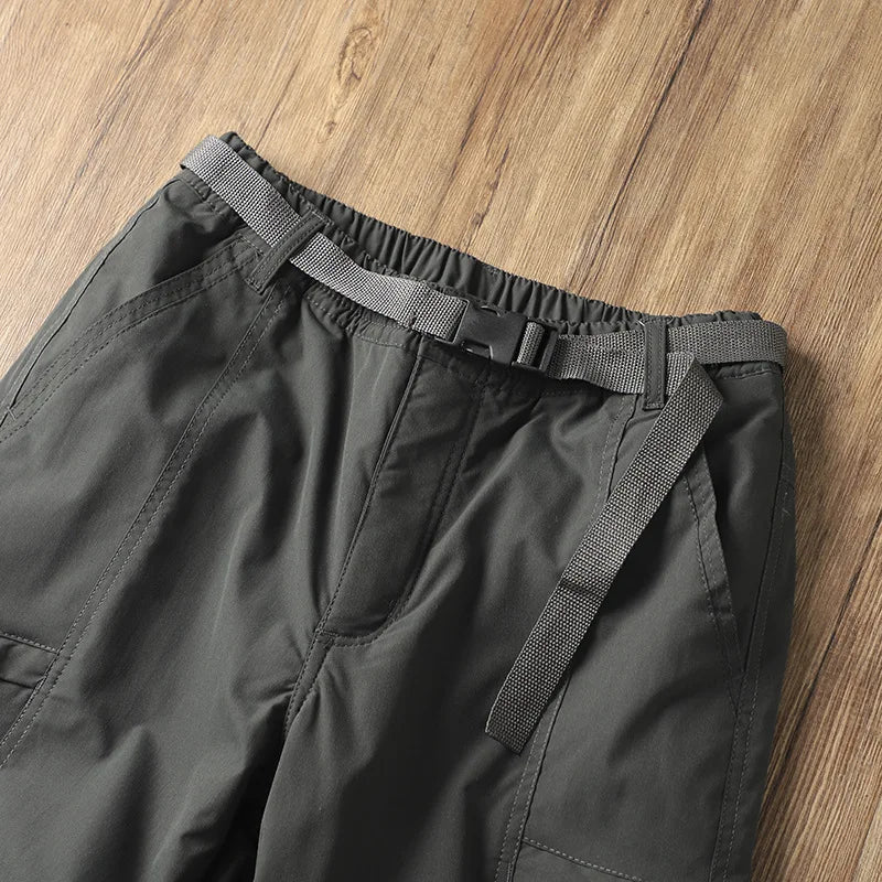 Outdoor Workwear Pants Men's Loose Fleece Lined Thick Soft  Hiking Pants Windproof Waterproof Polyester Fiber Straight Leg