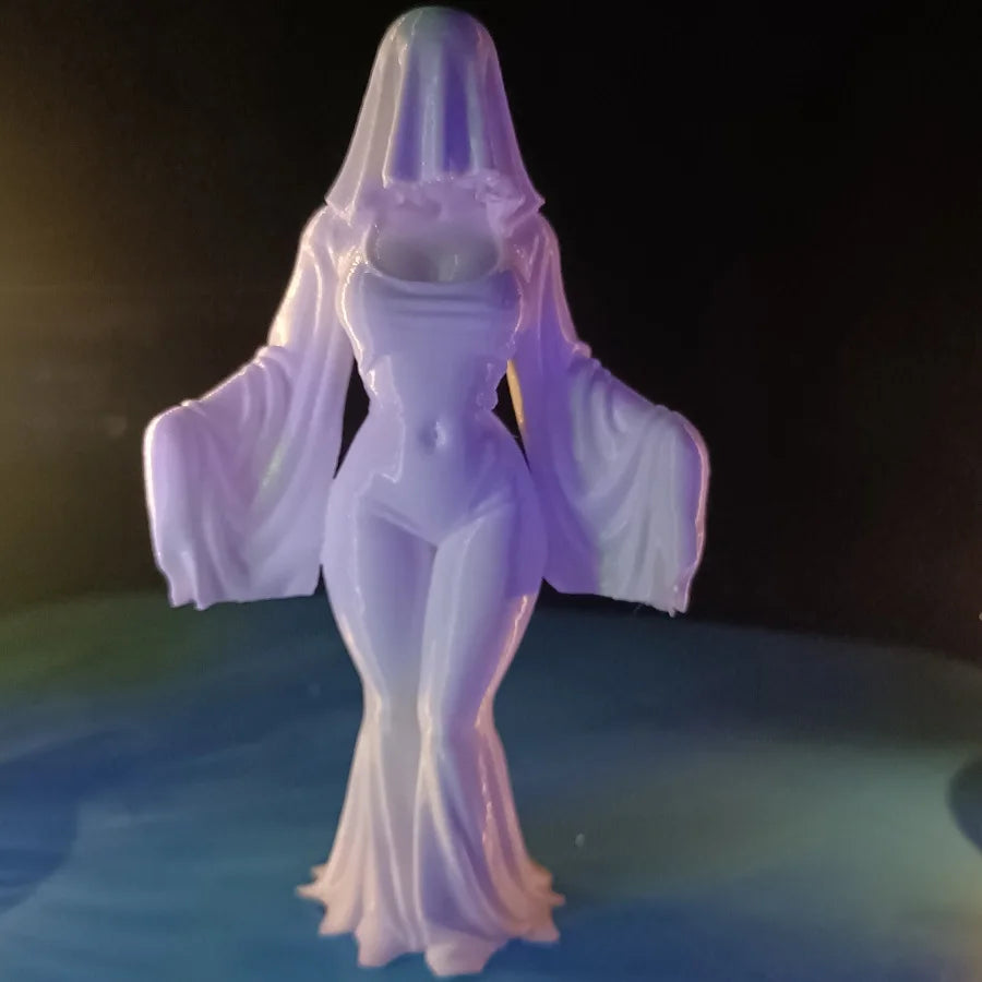 A 12cm ghost ornament, 3D printed white dress ghost decoration, funny Halloween indoor and outdoor decoration