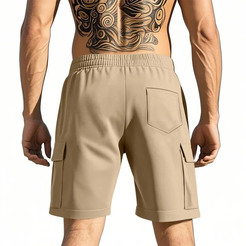 Sports five-point pants men's summer breathable and skin-friendly loose squat jogging casual multi-pocket tooling shorts